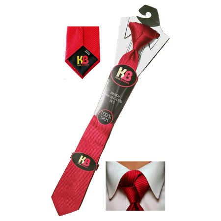 Nautical Knots Tie - Knot Brothers Red Pre Knotted Trinity Necktie Knot Pre Tied Tie for Men With Adjustable Strap Perfect Gifts For Men