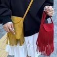 thumbnail image 5 of XINXIAOO Bohemian Fringe Messenger Bag, Crossbody Phone Purse with Adjustable Strap, 5 of 5