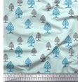 thumbnail image 1 of Soimoi Cotton Voile Fabric Tree Block Print Sewing Fabric Yard 42 Inch Wide, 1 of 3
