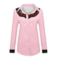 thumbnail image 4 of Western Shirts for Women Floral Print Long Sleeve Cowgirl Shirts Button Down Shirt Country Concert Tops Pink L, 4 of 5