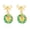 ER24Y0390, variant on 14K Gold Plated Bow Christmas Wreath Drop Dangle Earrings, Enamel Green Wreath Pendant Inlaid Star Accents & Hanging Bell Charm, Xmas Ear Jewelry Gift For Women Ladies