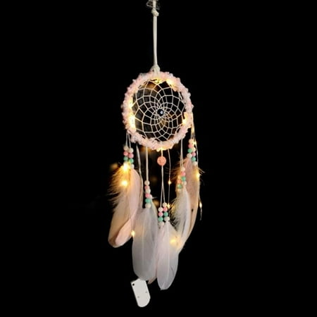 

[Big Sale!!!]Glowing Feather Hanging Ornament Catcher Lights up Girls Practical Special Birthday Luminescence Gift Home Decor Room Decoration