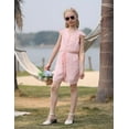 thumbnail image 2 of Girls Clothes Trendy Romper Jumpsuits Cool And Breathable Summer Outfit Lace Sleeveless Dress8-9 Years, 2 of 12
