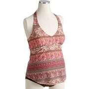 Maternity 2-Piece Flowers Halter Tankini