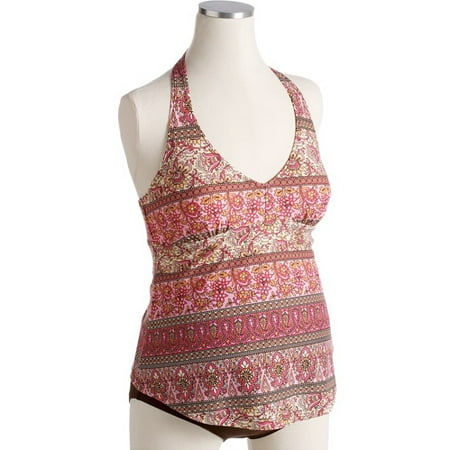 Maternity 2-Piece Flowers Halter Tankini