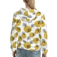 thumbnail image 7 of Lsque Gold Dots and Leaves Pattern Casual Women's Hoodie,Hooded Sweatshirt with Kangaroo Pocket,Pullover Hoodie with Eye-catching Drawstrings-X-Large, 7 of 7