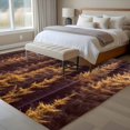 thumbnail image 4 of Yellow Forest Area Rug 5x7 FT, Non Slip Bedroom Throw Carpet, Pine Tree Summer Botanical Modern Art Washable Soft Floor Carpet Non-Shedding Rug for Dining Room Bedside Classroom Desk, 4 of 9