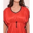 thumbnail image 2 of DWEEP SARA Red Satin Kaftan, 2 of 5