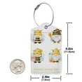 thumbnail image 4 of Honeii Gnomes Honey Bee Print Leather Luggage Tag for Suitcases,ID Tags,Bag Tags for Luggage,Functional Travel Tag-4 PCS, 4 of 5