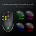 thumbnail image 3 of La Nouvelle Souris de Jeu Lumineuse RGB avec 4 Vitesses Réglables DPI Souris Filaire pour Bureau Ordinateur Portable Compatible avec Windows 2000 / XP / win7 / Win8 / Win10 Vista 32bit IOS Ou la Dernière version., 3 of 6