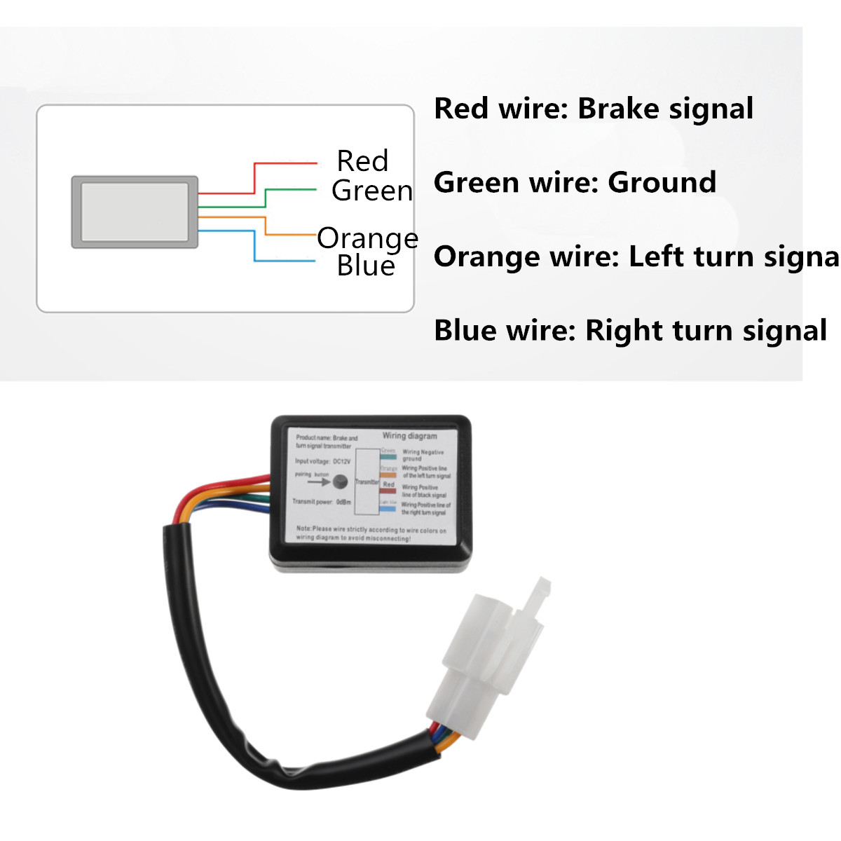 Wireless Motorcycle Helmet LED Safety 