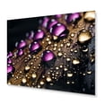 thumbnail image 2 of Designart "Raindrops on a Purple Rose II" Raindrops Metal Wall Decor, 2 of 5