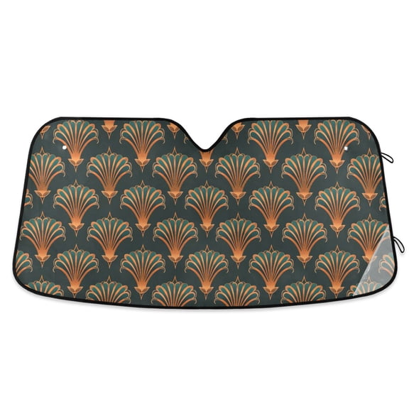 Luxury Shells Car Windshield Sun Shade Foldable Car Front Window Visor Heat and UV Protection 57x31.5