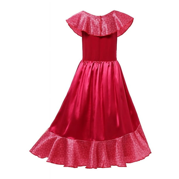 Disfraz de Princesa Elena de Avalor para nina ropa de juego de rol de Anime de Disney traje de Cosplay de Carnaval de Halloween vestido largo con volantes rojos para nino