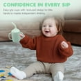 thumbnail image 6 of Sili Monster Silicone Sippy Cup with Straw for Babies Unisex 6+ Months - 1 Pack, Sage Green, 6 of 7
