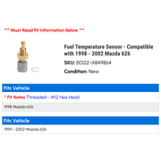 Fuel Temperature Sensor - Compatible with 1998 - 2002 Mazda 626 1999 2000 2001