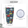 thumbnail image 4 of Fotbe Vehicles Cartoon with Funny Drivers,Animal Drivers Pattern 20 oz Tumbler Stainless Steel Vacuum Insulated Coffee Ice Cup Double Wall Travel Flask Leak-proof Coffee Cup-Straw Three-piece Set, 4 of 8