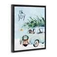 thumbnail image 2 of Stupell Industries Rustic Lodge Oh Joy Endearing Winter Calligraphy Puppies Scene Black Floating Frame Canvas Art, 17 x 21, by Heather Lee Chan, 2 of 7
