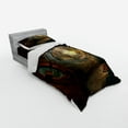 thumbnail image 3 of Ambesonne Fantasy Bedding Set 4 Pcs, Clock Dream Sky Fiction, Queen, Brown and Teal, 3 of 3