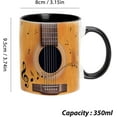 thumbnail image 6 of 1/3 Ceramic Coffee Mug - Novelty Music Note Mugs, Funny Music Note Coffee Mug | Guitars Piano Violin Musician Coffee Mug, Musical Notes Design Guitar Coffee Cup for Musical Teacher Music Lover, 6 of 18