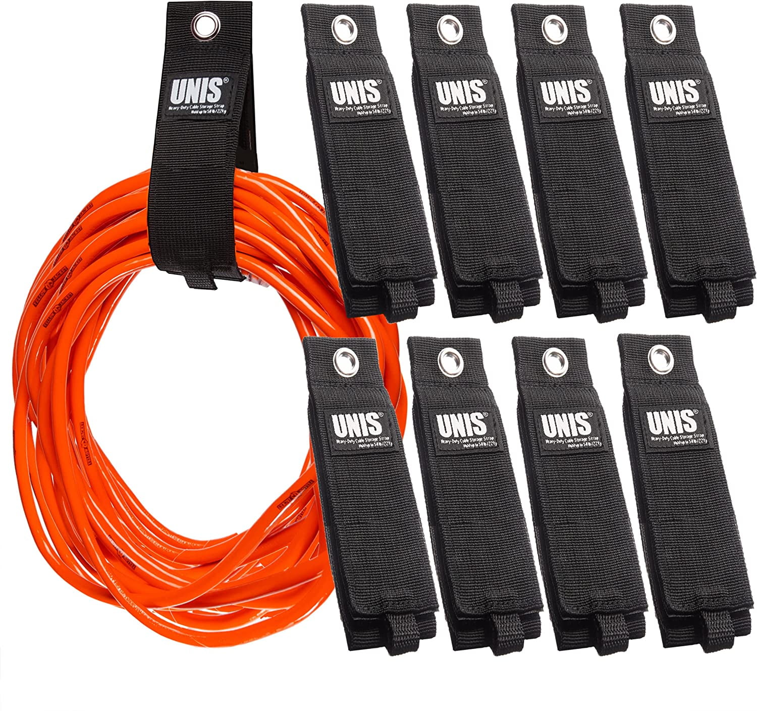 Heldig Extension Cord Organizer(8 Pack), Extension Cord Holder for Garage  Organization and Storage, Heavy Duty Storage Straps for Cables, Hoses and  Ropes, with Triangle Buckle for HanB 
