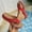 Red Wedge Shoes for Women, variant on CYMMPU Women's Decorative Thong Wedge Sandals, Perforated Platform Flip Flops, Open Toe Slip On Summer Beach Walking Slippers Brown 38