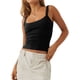 thumbnail image 1 of Lucakuins Mujeres Tank Tops, Color Sólido Básico Sin Mangas Escote Redondo Slim Fit Camisas Camisola Acanalada Tops Lucakuins moda, 1 of 6