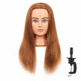 thumbnail image 1 of Cabello 100% humano con cabeza de maniquí, 20 a 22 cm, con pinza, 1 of 6