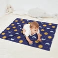 thumbnail image 2 of Blue Sun Moon Constellation Pattern Blanket,Comfortable Soft Lamb Wool Throw Blanket,All Season,Warm Lightweight Blankets for Sofa Bed Couch Living Room Chair,30"x40", 2 of 4