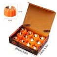 thumbnail image 3 of Halloween Mini Pumpkin Candle Lights—12 Pack, Flameless Short Electronic Candles for Halloween Party Home Indoor Decorations, 3 of 6