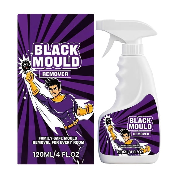 Black Molds Cleaner for Walls, Mildew Stain Remover for White Wall Cleaning and Renovation, 120ml Spray for Household Bathroom Bedroom