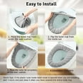 thumbnail image 2 of 5 Pack Thicker Bathroom Toilet Seat Cover Pads- Soft Warmer Toilet Seat Cushion Cover Stretchable Washable Fiber Cloth, Easy Installation Comfortable Toilet Lid Seat Cover, 2 of 5