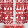 thumbnail image 6 of 2 Pcs Christmas Tree Deer Print Tier Curtain, Rod Pocket Boho Xmas Small Curtain, 6 of 8