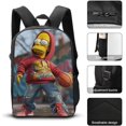 thumbnail image 2 of OSBELE Simpson Children's Backpacks,The Simpsons Kids Backpack Student Bookbags 3D Printed Teenagers Travel Backpacks, Large Capacity Rucksack, 2 of 5