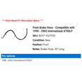 thumbnail image 2 of Front Brake Hose - Compatible with 1998 - 2002 International 4700LP 1999 2000 2001, 2 of 2