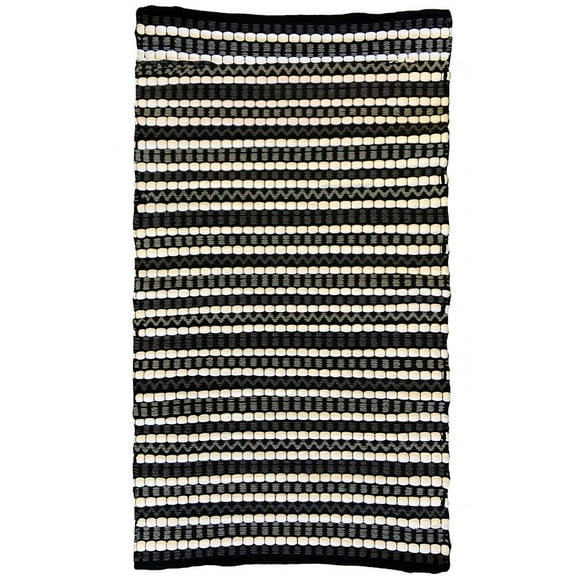 Bcbgmaxazria Cotton Multi-stripe 27 X 45 Blackwhite