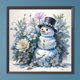 thumbnail image 2 of 5D bricolaje taladro redondo completo diamante pintura muñecos de nieve Kit decoración del hogar 40x40cm JShteea El nuevo, 2 of 9
