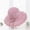 A_ Pink, variant on UTSJKR Womens Irregular Wide Brim Bucket Hat with Floral Crochet Trim for Summer Coastal Escape for Vineyard Visit Town Picnic Packable Elegant Outdoor Sun Hat Pink