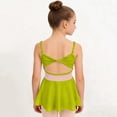 thumbnail image 5 of Virmaxy Solid Color V Neck Sleeveless Camisole Mesh Dress Backless Breathable One Piece Ballet Dance Dress for Practice and Performance, 3-15Y, 5 of 9