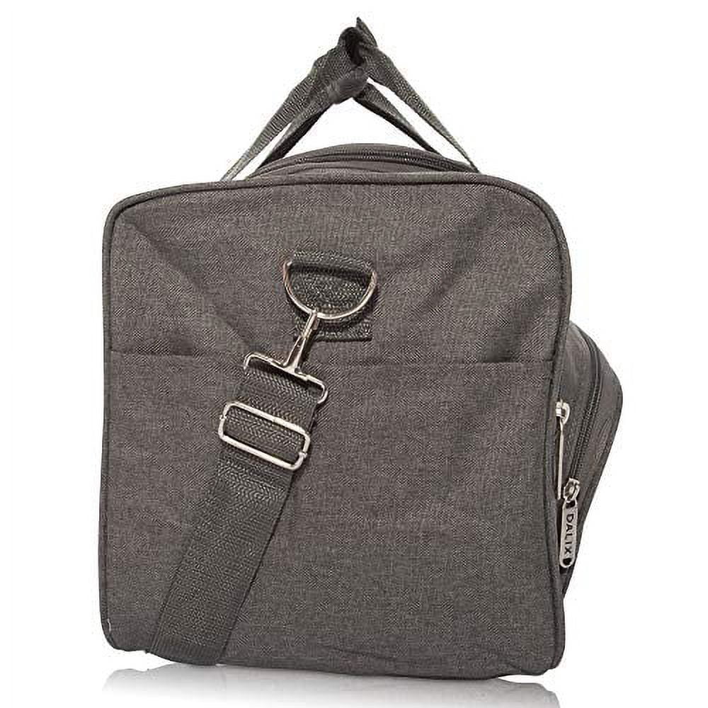 DALIX Signature Travel or Gym Duffle Bag in Grey