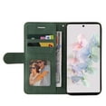 thumbnail image 5 of Compatible Google Pixel 7 5G Case, Leather Wallet Case Stand View Magnetic Clasp Book Flip Folio Phone Cover - Green, 5 of 5