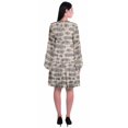 thumbnail image 4 of Moomaya Womens Long Sleeve Printed Knee Length Dress Flared Flowy Summer Dress, 4 of 6