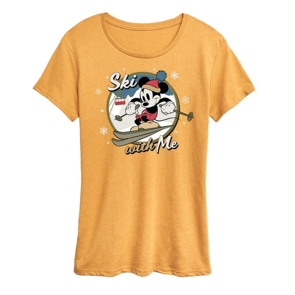 Disney Standard - Ski With Me - Women's Short Sleeve Graphic T-Shirt