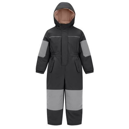 XQYLOS Kids Snowsuit Waterproof Snowboarding Ski Suit Winter Outdoor Overalls Warm Thermal Baby Snowwear Ski Jumpsuit Boys Girls Snow Play Gear