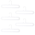 thumbnail image 4 of GOOHOCHY 5Pcs Clothes Hanger White Plastic Flat Edge For Daily Use Home Organization Strong Bearing, 4 of 8
