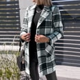 thumbnail image 2 of LYXSSBYX Womens Jackets and Coats Clearance Fashion Women Casual Long Sleeve Plush Single-Breasted Long Coat Tops Blouse Coat, 2 of 8
