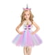 thumbnail image 5 of Vestido de princesa con velo abullonado y lentejuelas de arcoíris para niña de Halloween para niña de un año, 5 of 5