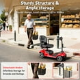 thumbnail image 4 of Mobility Scooter for Adults,4 Wheel Mobility Scooter,15 Miles Range,300LBS Capacity,Lightweight and Portable,with LED Headlights and Basket,Charger Included,Gifts Suitable for Elders (Red), 4 of 13