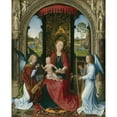 thumbnail image 3 of Hans Memling 12x14 Black Modern Framed Museum Art Print Titled - Madonna and Child with Angels (After 1479), 3 of 5