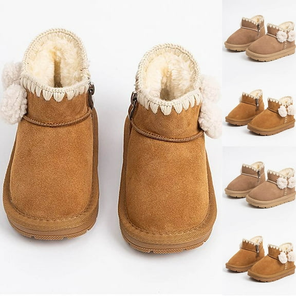 Toddler Kids Girls' Boots Snow Boots with Faux Fur Footwear Fleece Lined Winter Fashion Warm Footwear Fashion Footwear Fleece Lined Thermal Footwear Fashion Shoes